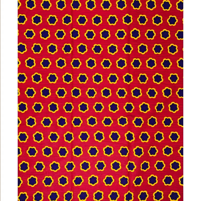 

Afican Wax Fabric Sewing Material 100% Cotton Ghana Ankara 6 Yards Super High Quality For Dress Sewing Material W00273