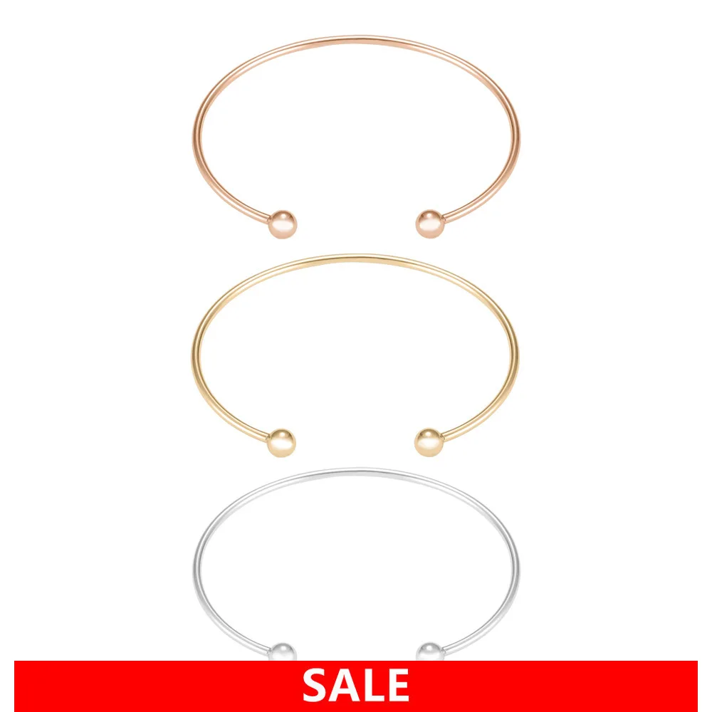 

Stainless Steel Open Bead Bracelet With DIY Beads Women Bracelet Wholesale