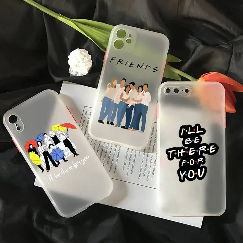 

Friends TV Show Door Phone Case For iPhone 12 11 Mini Pro XR XS Max 7 8 Plus X Matte transparent White Cover