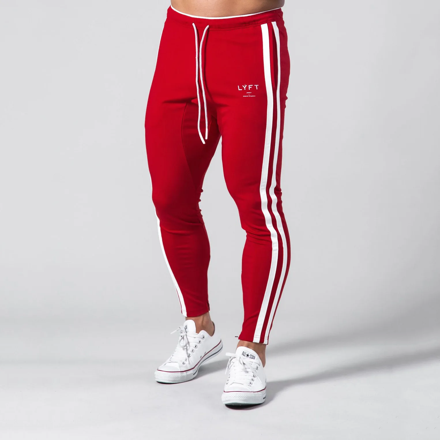 Red Side Striped Spring Autumn New Jogging Cotton Pants Men Casual Sports Trousers Men Gym Running Pants Outdoor Sweatpants