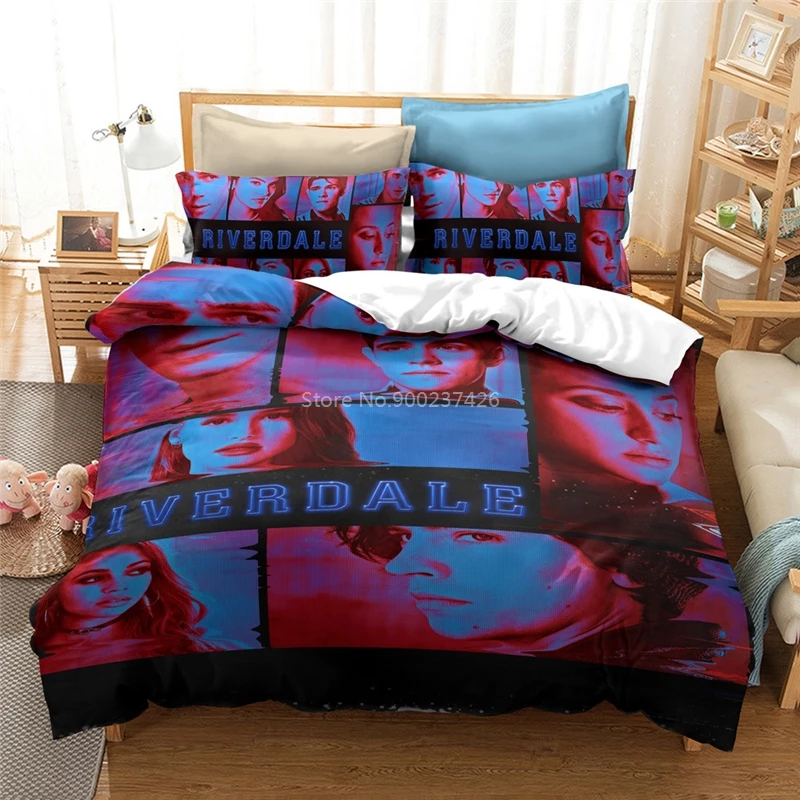 3D RIVERDALE Pattern Duvet Cover with Pillowcase Adult Kid Bedding Set Single Double Twin Full Queen King Size for Bedroom Decor | Дом и сад