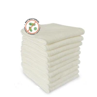 10pcs 4 layers bamboo microfibre inserts for baby cloth diaper cover reusable washable liners for pocket cloth nappy