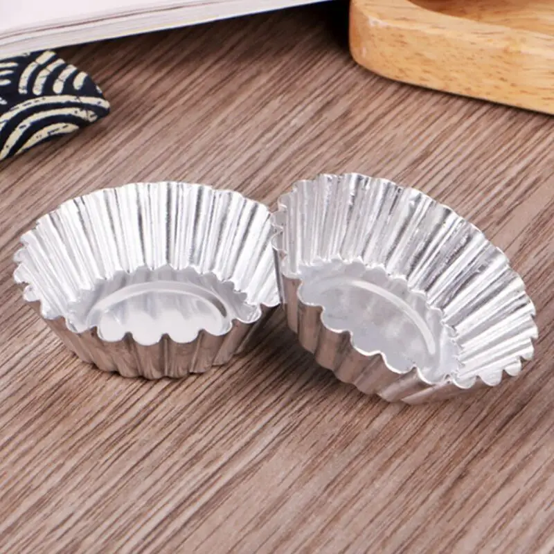 

MINI Disposable Flower Style Aluminum Foil Cupcake Muffin Cups Egg Tart Cup Egg Tart Mold Baking Cooking Molds LX7930