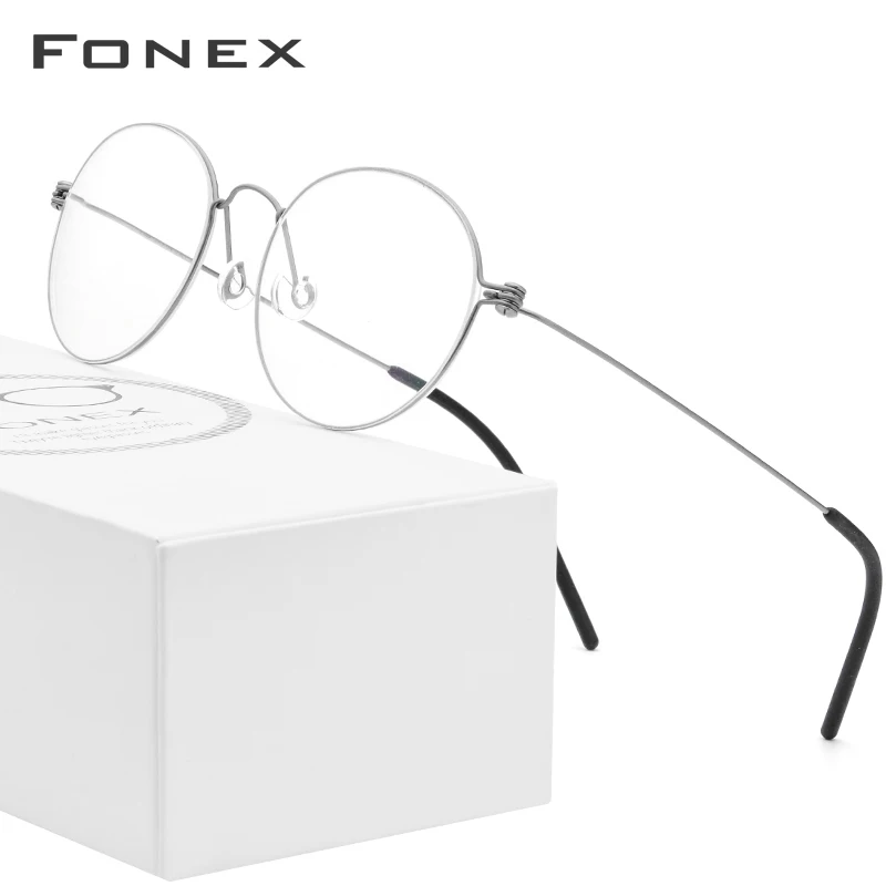 FONEX B титановая оправа для очков, женские очки по рецепту, мужские новые корейские оптические оправы для близорукости, Безвинтовые очки 7510