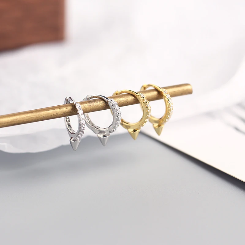 

PONYKISS Romantic S925 Sterling Silver Colorful Zircon Hoop Earrings for Women Party Exquisite Fine Jewelry Accessory Gift