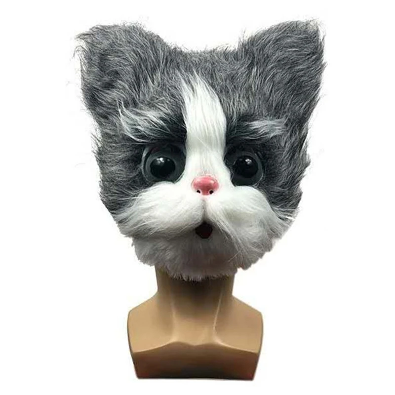 Маска плюшевая в виде животного для косплея страшная вечерние ка Хэллоуина волка