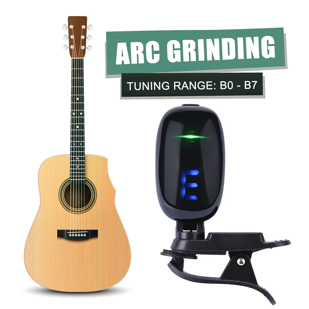 

FT-16 Clip-on Chromatic Tuner for Guitar Bass Violin Ukulele Tuner Guitar Tuning Parts Accessories for Guitar Lovers Beginner