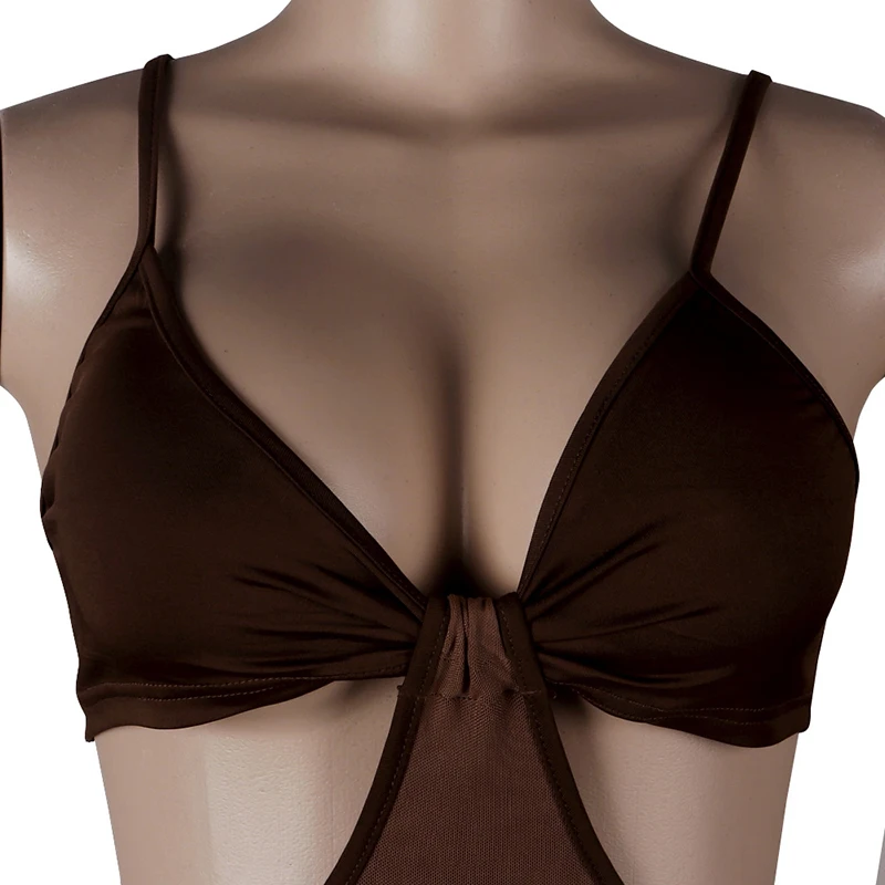 

Kricesseen Sexy Solid See Through Long Pant Jumpsuit Women Strap V Neck Hollow Out Bodycon Clubwear One Pieces Romper