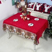 150x180cm christmas decoration tablecloth cartoon pattern table cover table cover waterproof square wedding decoration