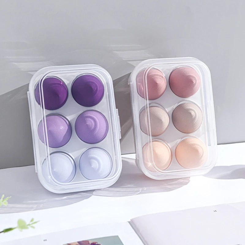 Прозрачный Дорожный Чехол для хранения пудры 6 яиц|Коробки и ящики хранения| |