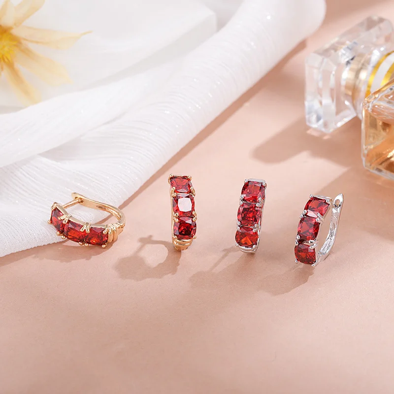 Новые маленькие простые несколько корейских сережек разноцветные медные