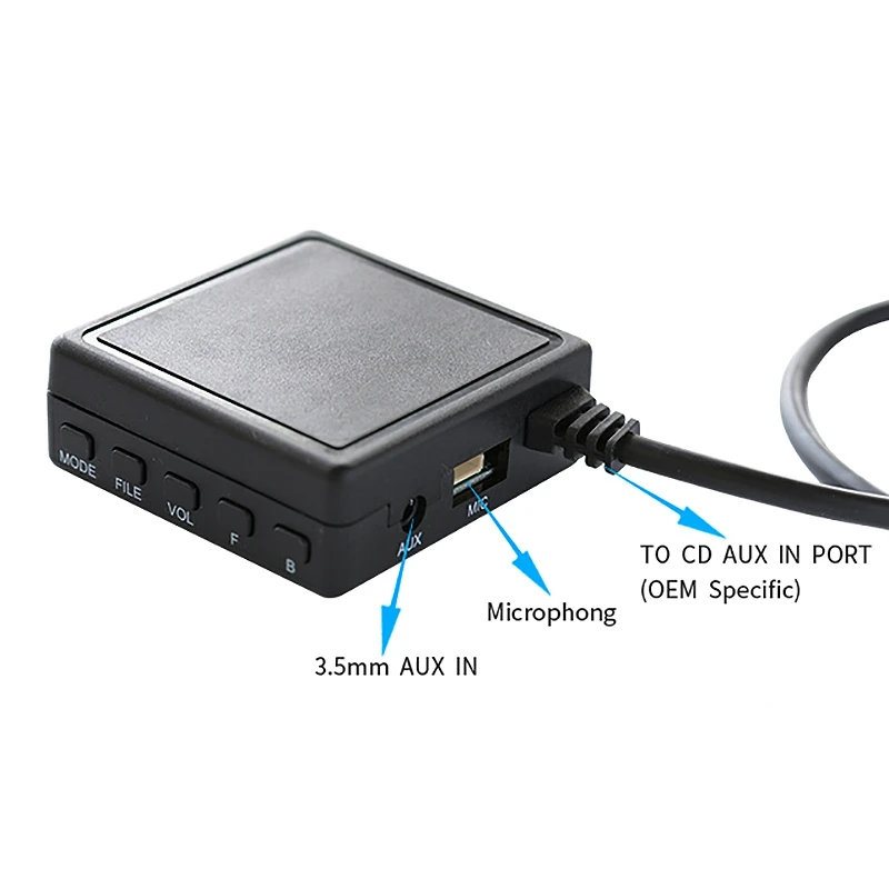 Автомобильный Bluetooth 5 0 AUX Кабель адаптер TF USB подходит для Peugeot 207 307 407 308|Кабели