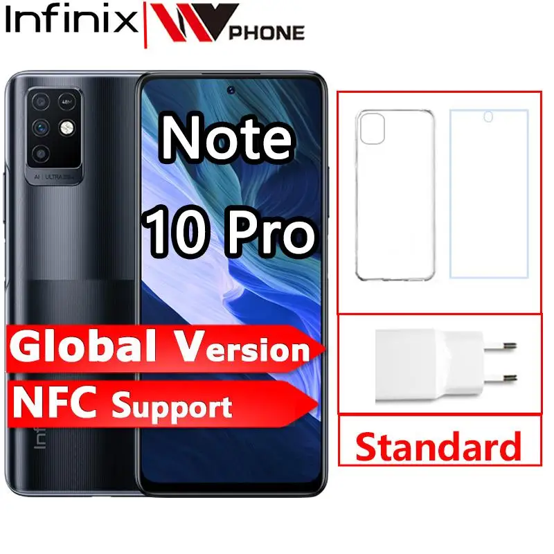 Глобальная версия Infinix Note 10 Pro Поддержка NFC 6 95 ''Дисплей смартфон Helio G95 64MP Камера