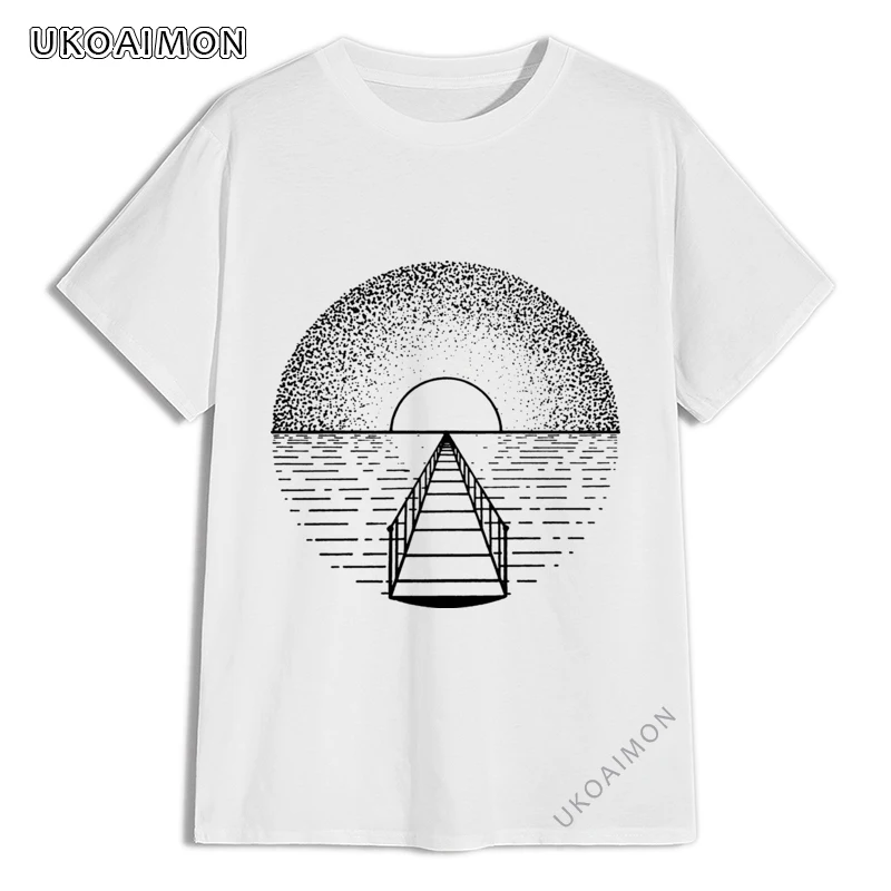 

День Святого Валентина Луна вид вечеринки футболка c круглым вырезом Веселые манга футболки для отдыха мультфильм футболки приталенные пер...