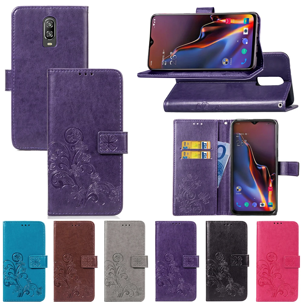 Для OnePlus 6T чехол на 6 т флип из искусственной кожи + ТПУ кошелек держатель для карт