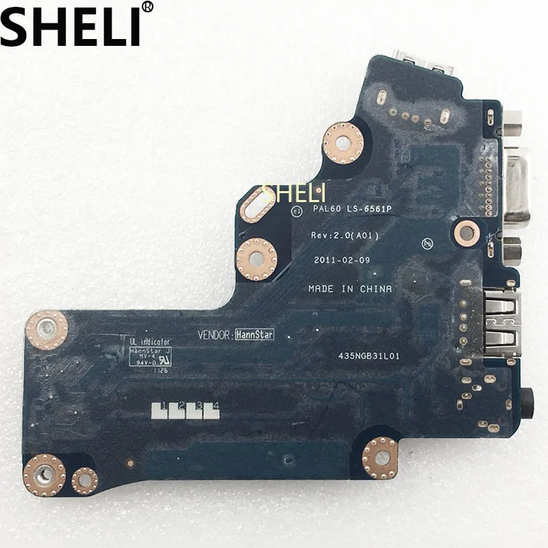 SHELI для DELL новая USB VGA аудиоплата Latitude E6520 аудиоusb-плата LS-6561P 0V7001 | Компьютеры и офис