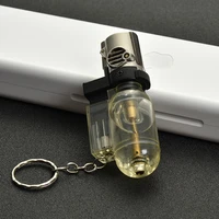 hot jet torch lighter turbo cigar pipe keychain lighter nozzles windproof outdoor butane gas gasoline lighter 1300 c key ring