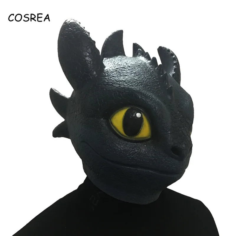 Как приручить дракона косплей маска для лица шлем полная рот взрослых беззубый