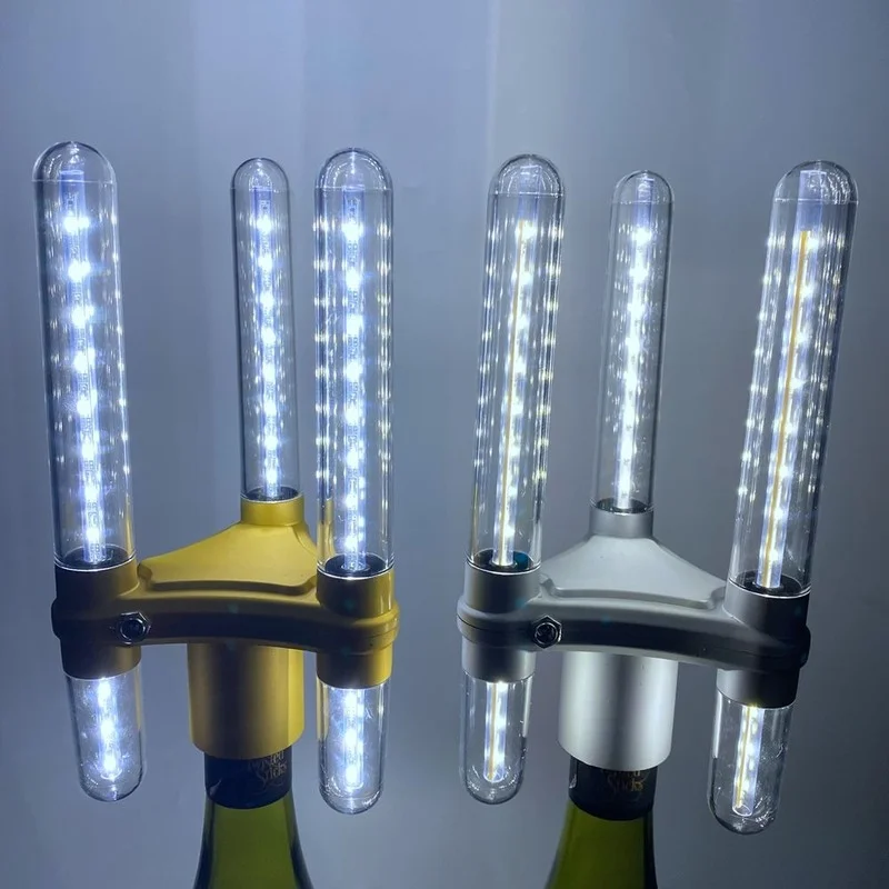 

Triangle head rechargeable led bar stick Champagne bottle display LED Strobe Baton Flashing LED Bottle Sparkler light for Party