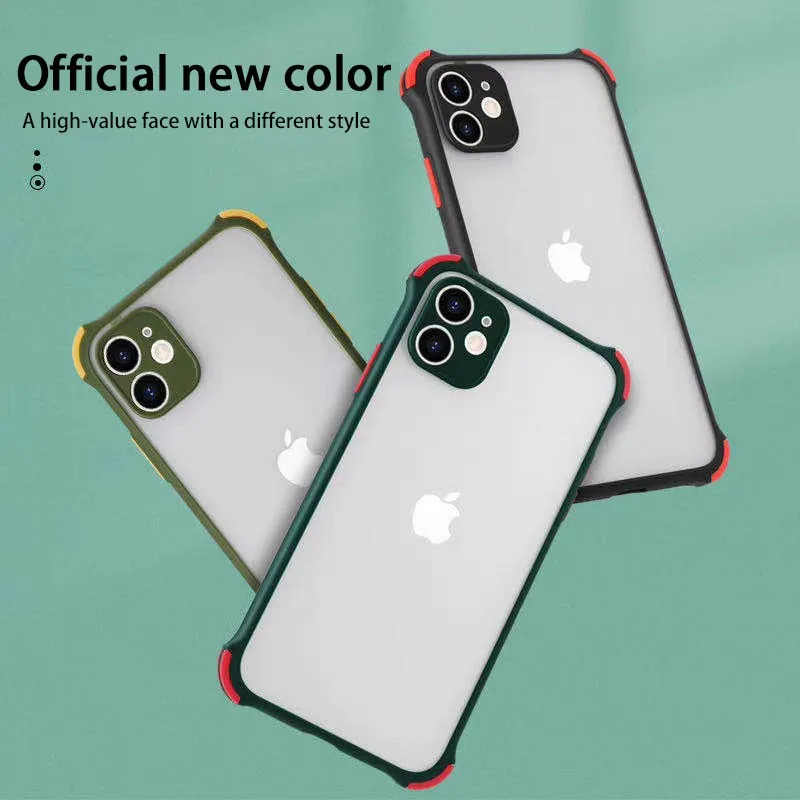 

Camera Protection Shockproof Bumper Phone Case For iPhone 11 Pro Max XR XS Max X 8 7 7 Plus 11Pro Matte Transparent Back Cover