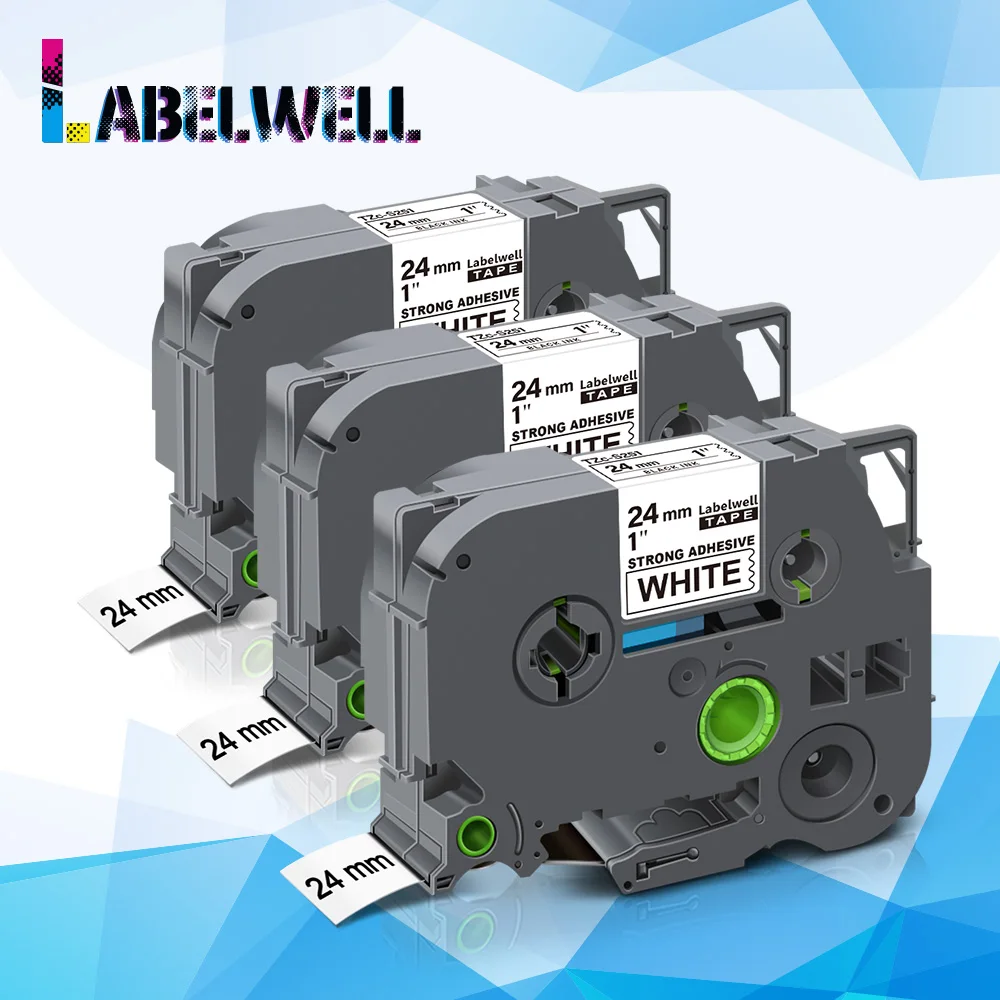 Labelwell черная и белая сильная клейкая лента S251 24 мм Совместимость для картридж