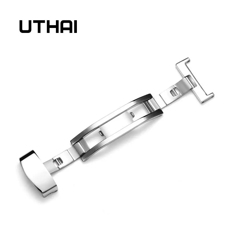 UTHAI T05 пряжка бабочка из нержавеющей стали 316L застежка двойная Складная для