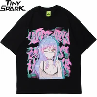 men hip hop streetwear t shirt sexy anime girl illusion print tshirt summer short sleeve t shirt harajuku cotton loose tops tees