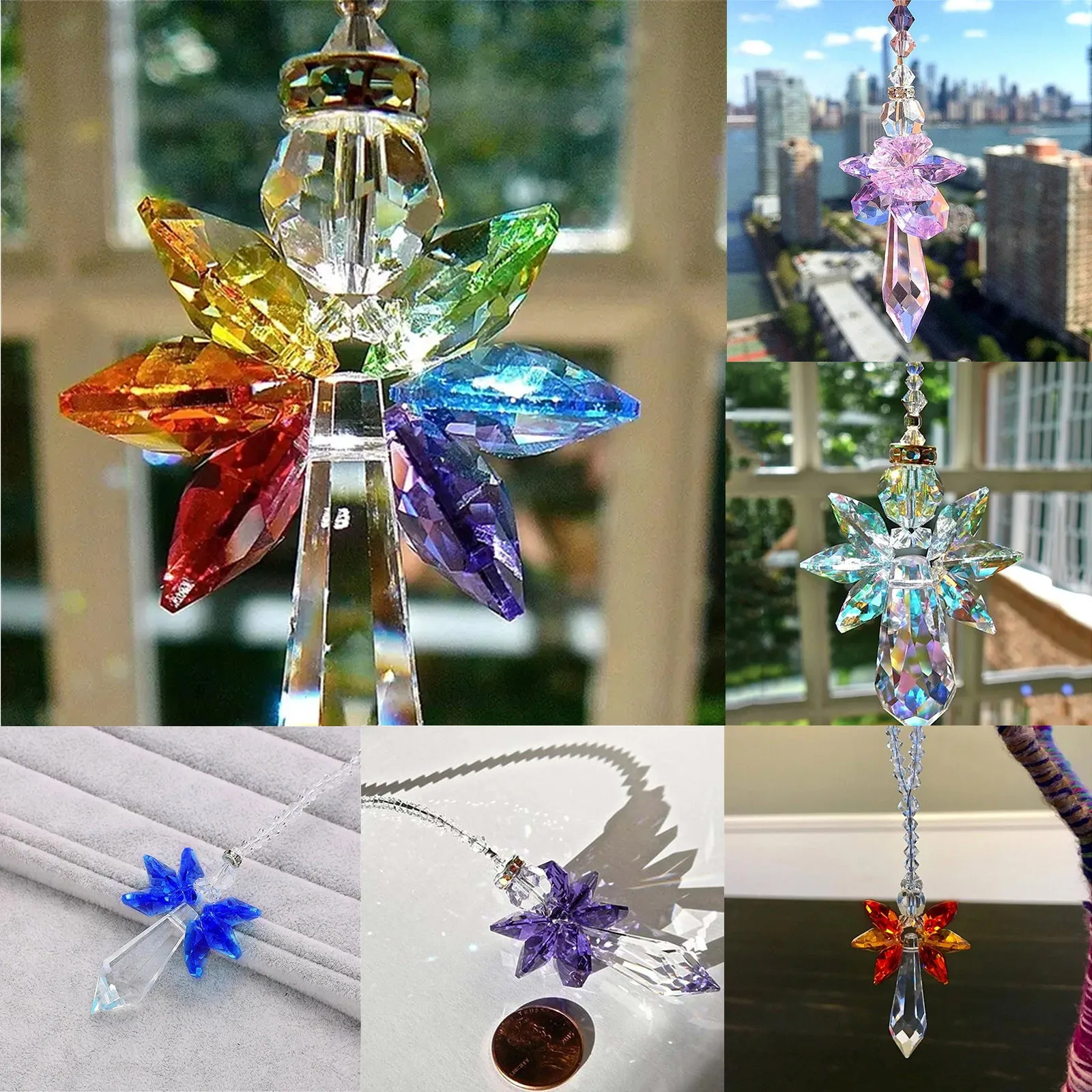 

1pcs Chakra Crystal Suncatcher Chandelier Crystals Ball Prism Pendant Rainbow Maker Hanging Cascade Sun catchers Ornament #M