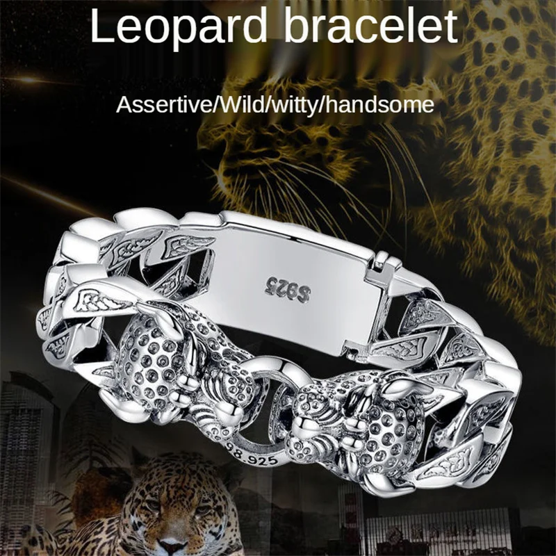 Роскошный властный плетеный браслет из стерлингового серебра 925 пробы с