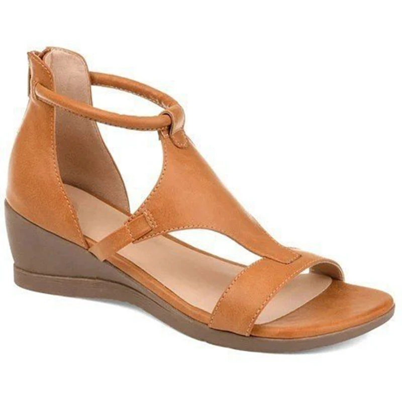 

Sandals Foreign Trade Large Size Roman Style 2021 New Versatile Heightened Temperament Wedge Women's Shoes Open Toe Wholesale