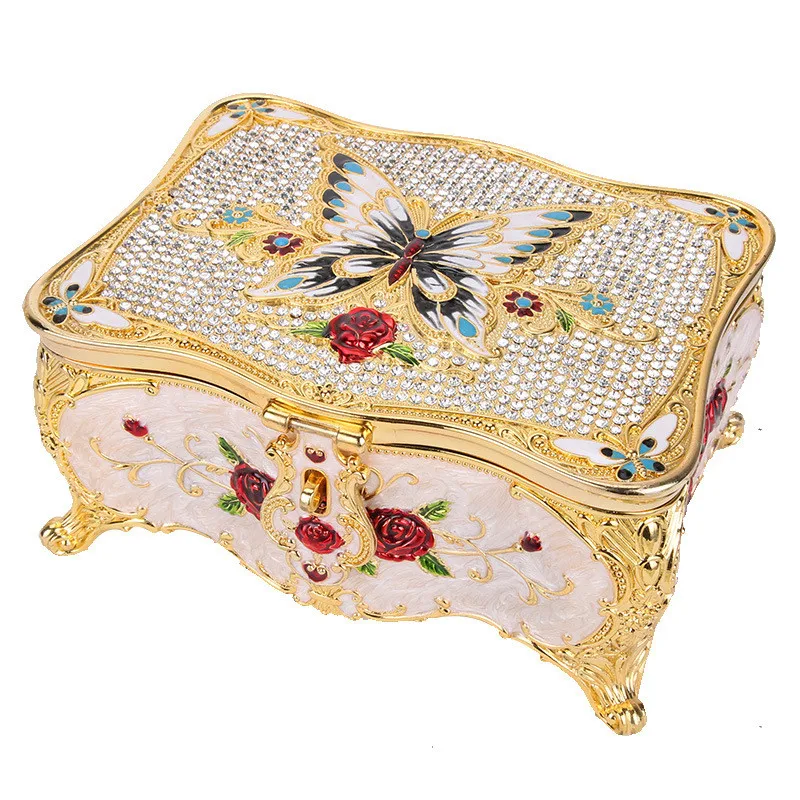 

European Retro metal Box Multifunctional Lockable Creative Pirate Treasure Chest Jewelry Box Jewelry Storage Gift