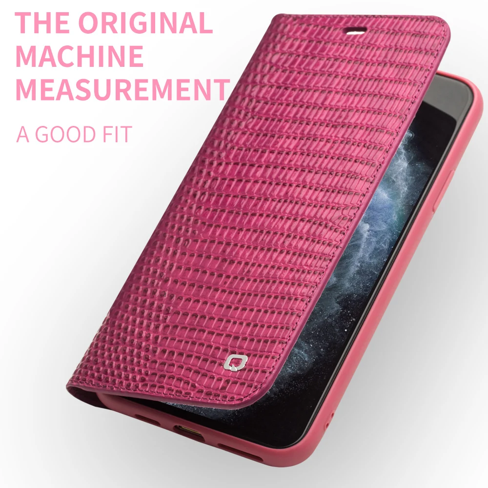 Роскошный чехол QIALINO из натуральной кожи для Apple iPhone 11 Pro Max защитный с отделением