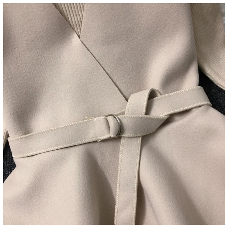 ALPHALMODA осень НОВАЯ Трикотажная нижняя рубашка+ жилет модный костюм из двух частей женский жилет с v-образным вырезом и поясом+ свитер с длинными рукавами