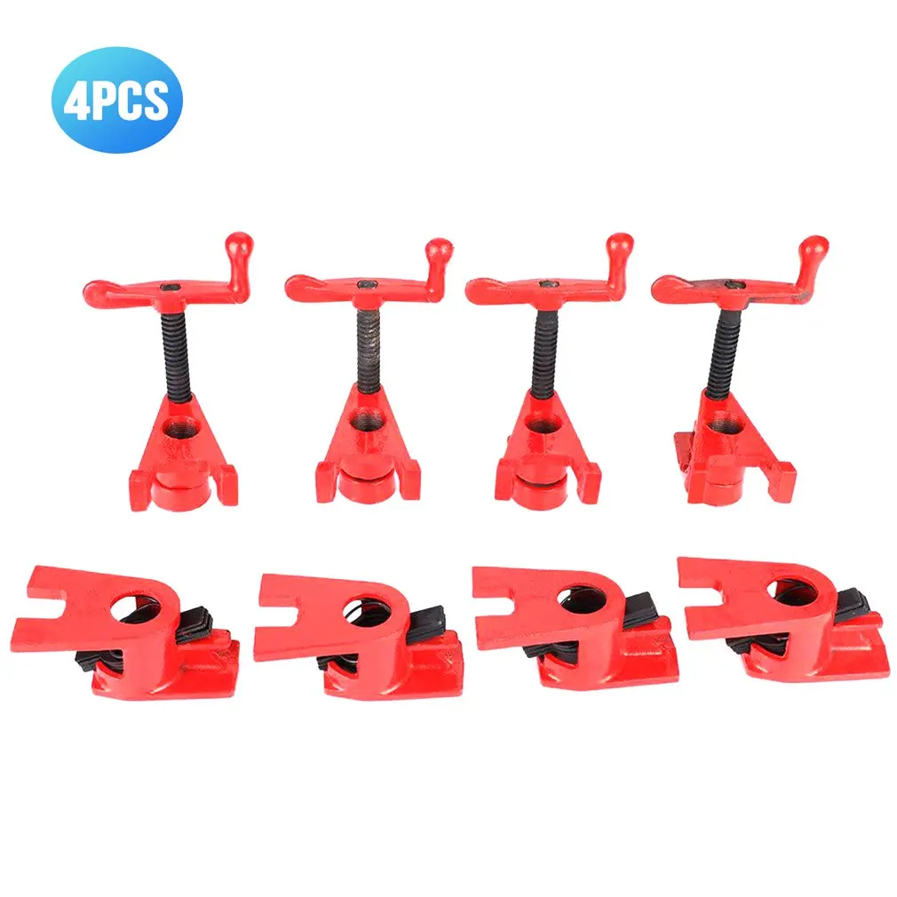 

1 Set 3/4 Quick Release Heavy Duty Clamp Wide Base Iron Wood Metal Clamp Set For Woodworking Workbench