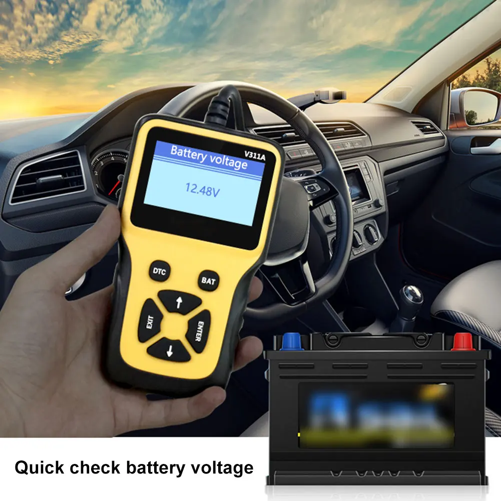

Engine Check Car Diagnostic Scanner Plug Play Quick Response Fault Detect Universal Code Reader Multi Languages OBD2 Protocol