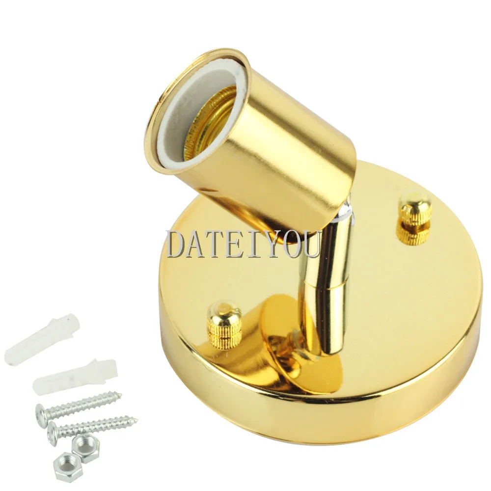 E27 бронзовый металлический Ретро универсальный держатель лампы от 180 градусов до