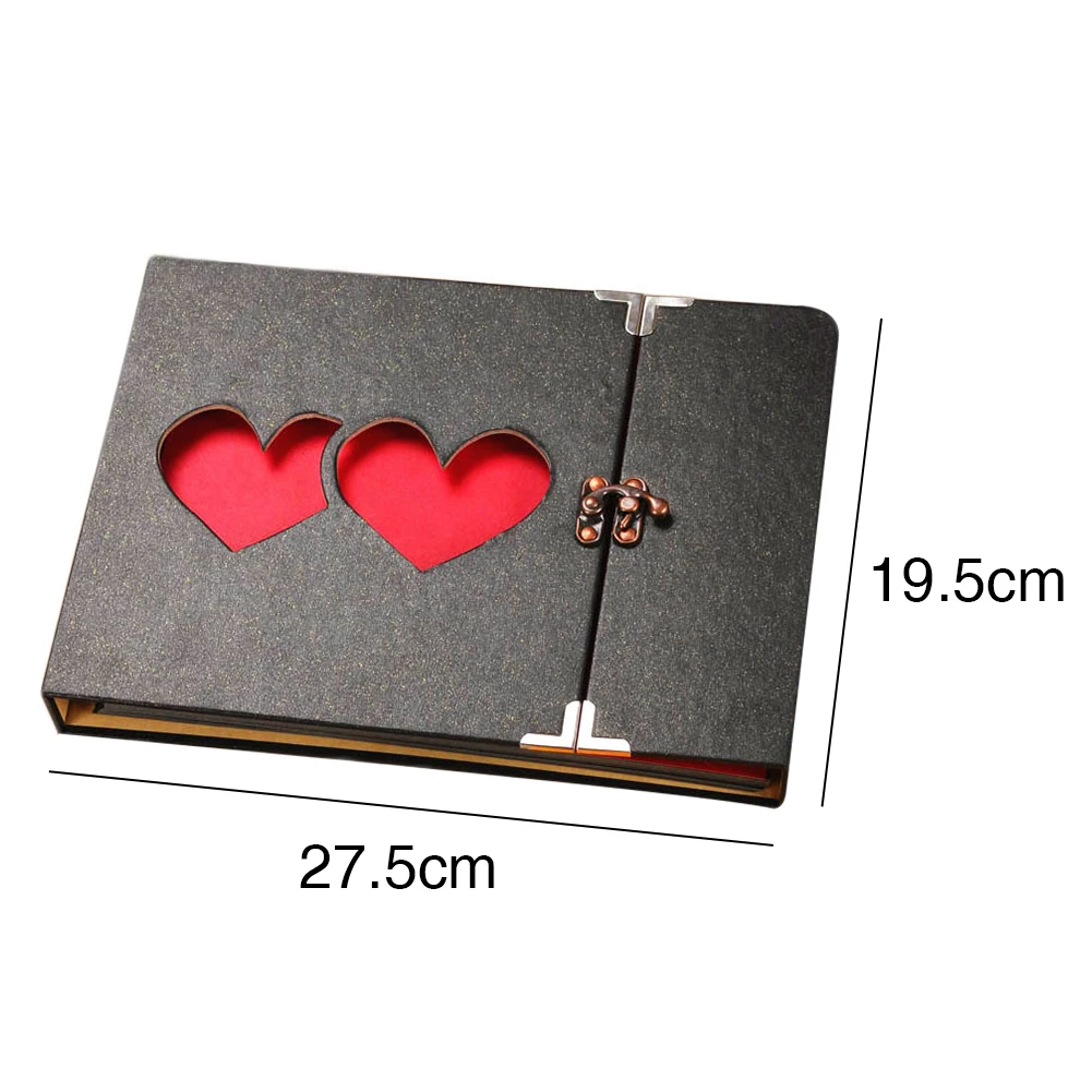 

Birthday DIY Gifts Collection Loose Leaf Scrapbook Sticky Out Photo Album Love Heart Home Decor Wedding Storage Paper