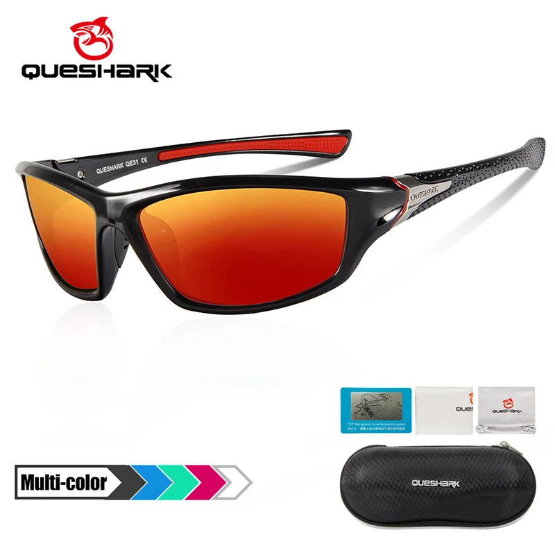 

Queshark Men Women Ultralight Fishing Sunglasses UV400 Polarized Fisherman Goggles Driving Cycling Glasses Sports Eyewear