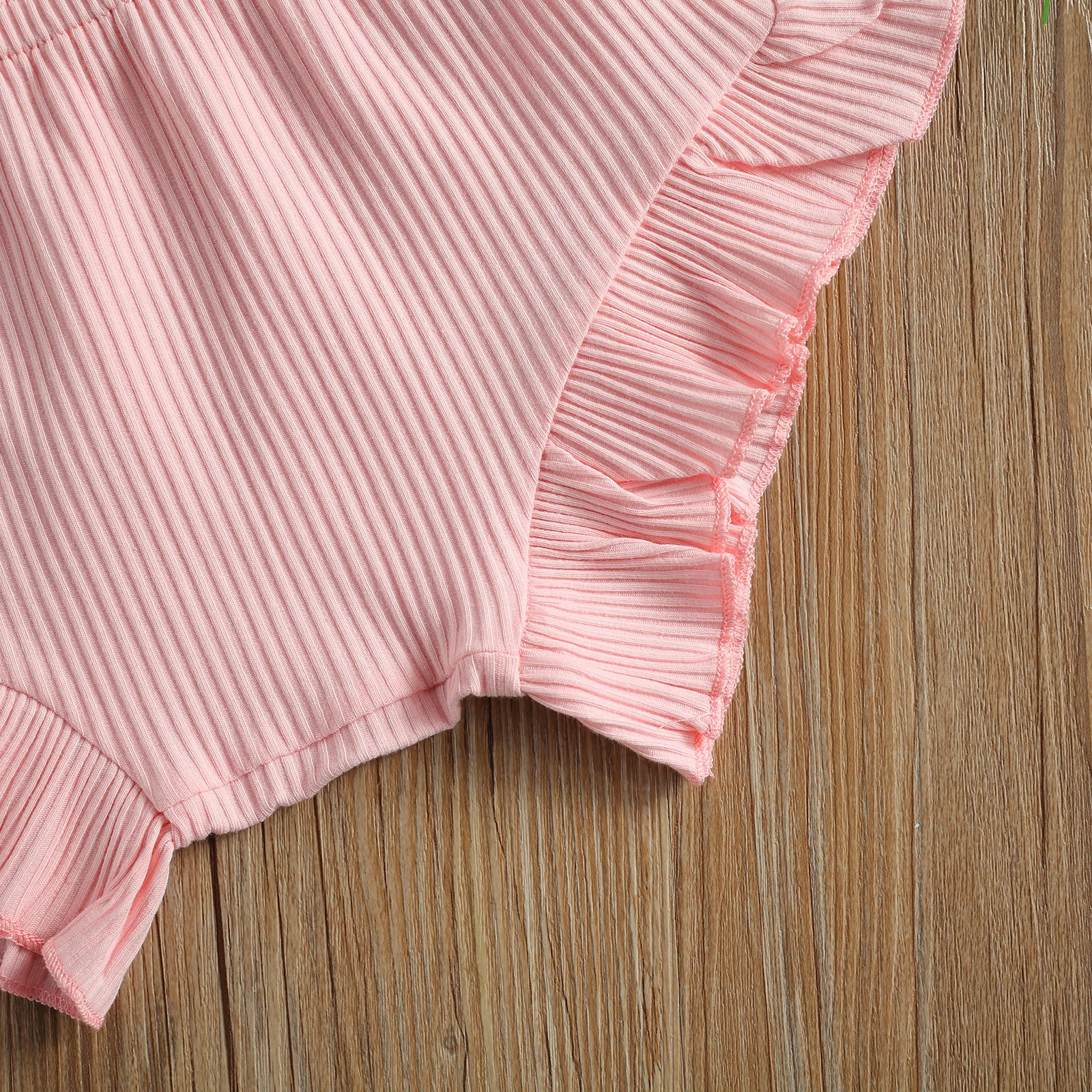 

Kids Baby Girls 2-piece Outfit Set Sleeveless Solid Color Tops+Shorts Set for Children Girls