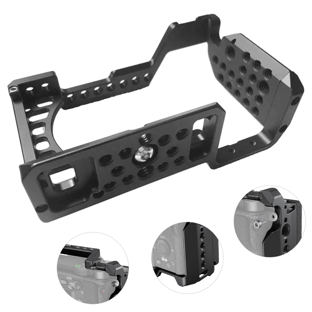 Портативная клетка для камеры с кроличьими ушками кронштейн фотосъемки Sony A6500 6300