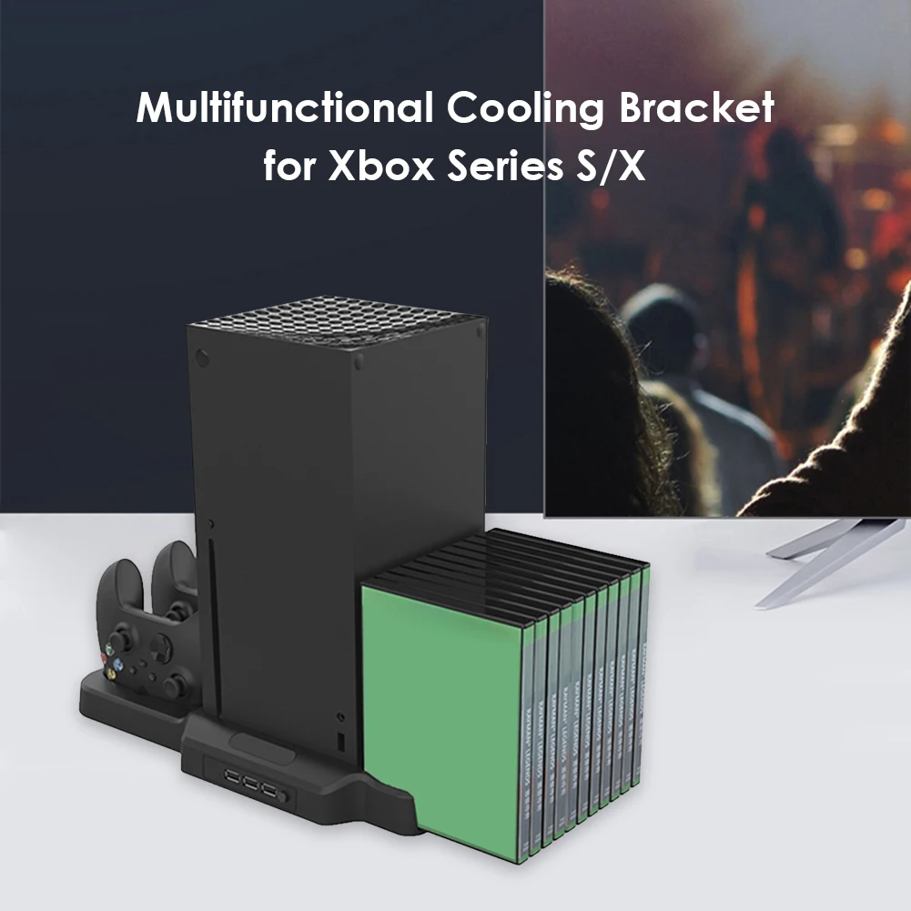

Cooling Fan Stand Holder External Cooler for Xbox Series S X Stand Controller Charger Cooling Fan Dual Controller Charger