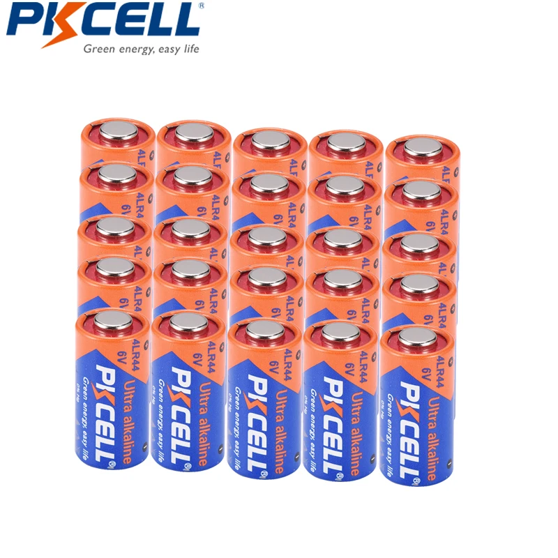 25 шт. батарейки PKCELL 6 V 4LR44 L1325 PX28A 476A A544 28A сухая щелочная батарея батареи Bateria|dry