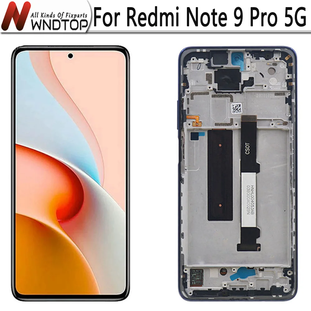 

Original 6.67"LCD For Xiaomi Redmi Note 9 Pro 5G LCD Display Touch Digitizer Replaceme For Redmi Note 9s LCD Screen M2007J17C