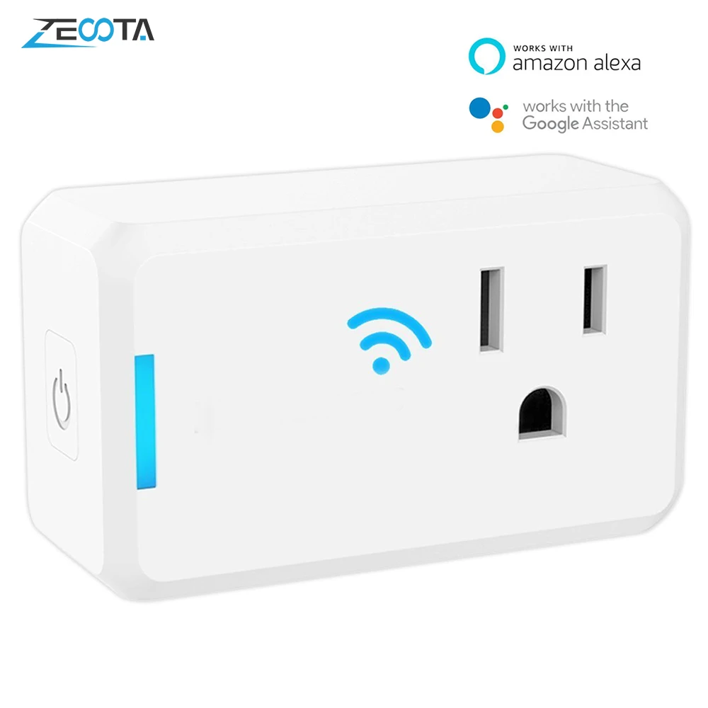 Wi Fi Smart Plug электрической розетки Мощность гнездо адаптера пульт дистанционного