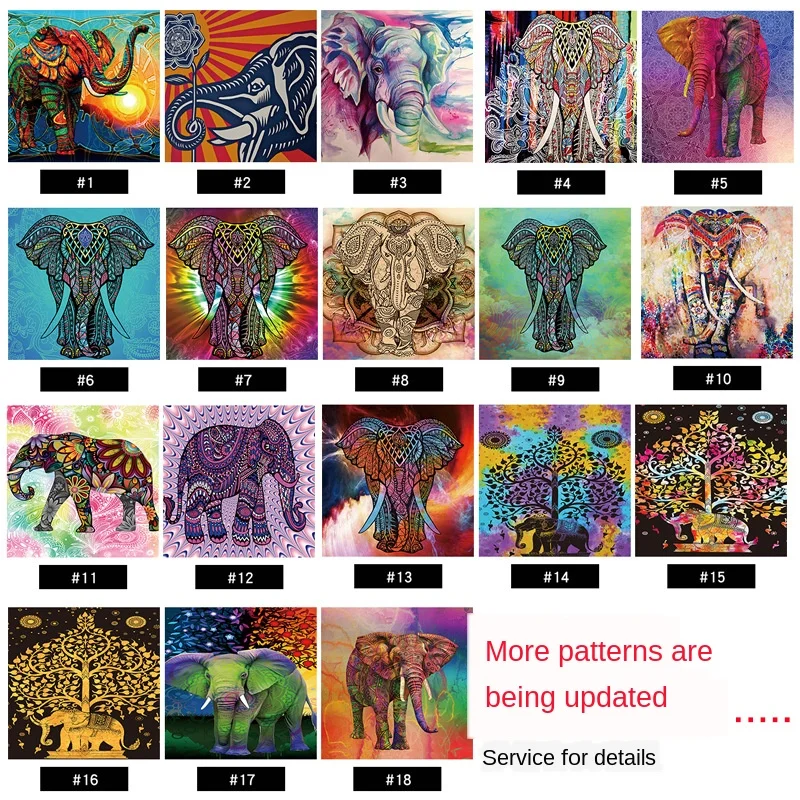 Цветной гобелен с животными домашний принт слон искусство эстетика современный