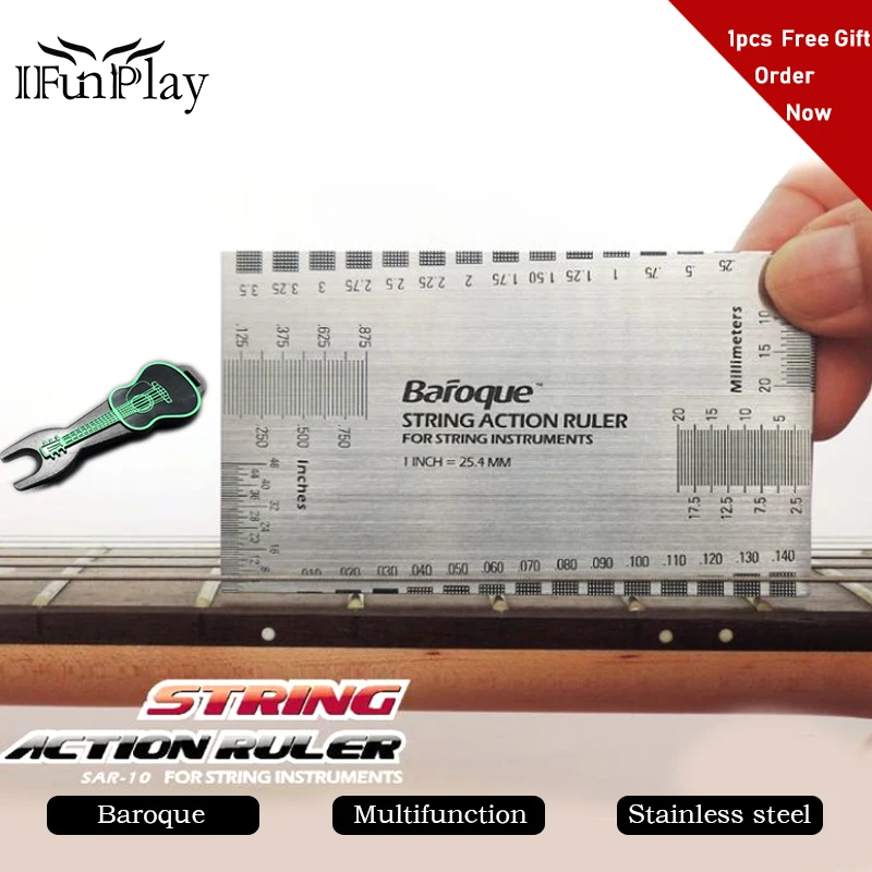 Гитарная струна действия датчика линейка барокко бас гитары тон Инструменты для