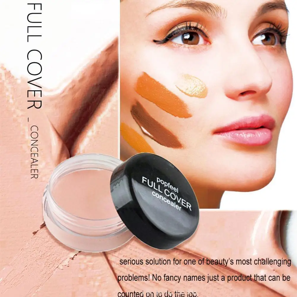 New 1pcs 10g Natural Concealer Fade Wrinkles & Dark 5 Setting Smooth Cream Face Circles Concealer Oil Full Makeup Free Shipping