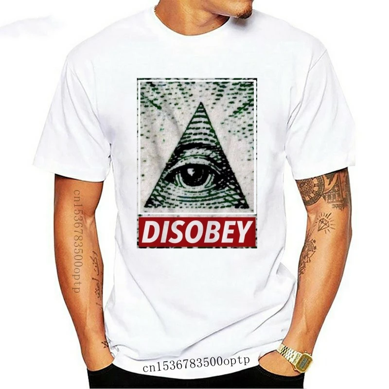 Disobey-Camiseta con estampado de la orden mundial para hombre, camisa con estampado de la Revolution Illuminati 4chan Eye, Top Plus, 2021