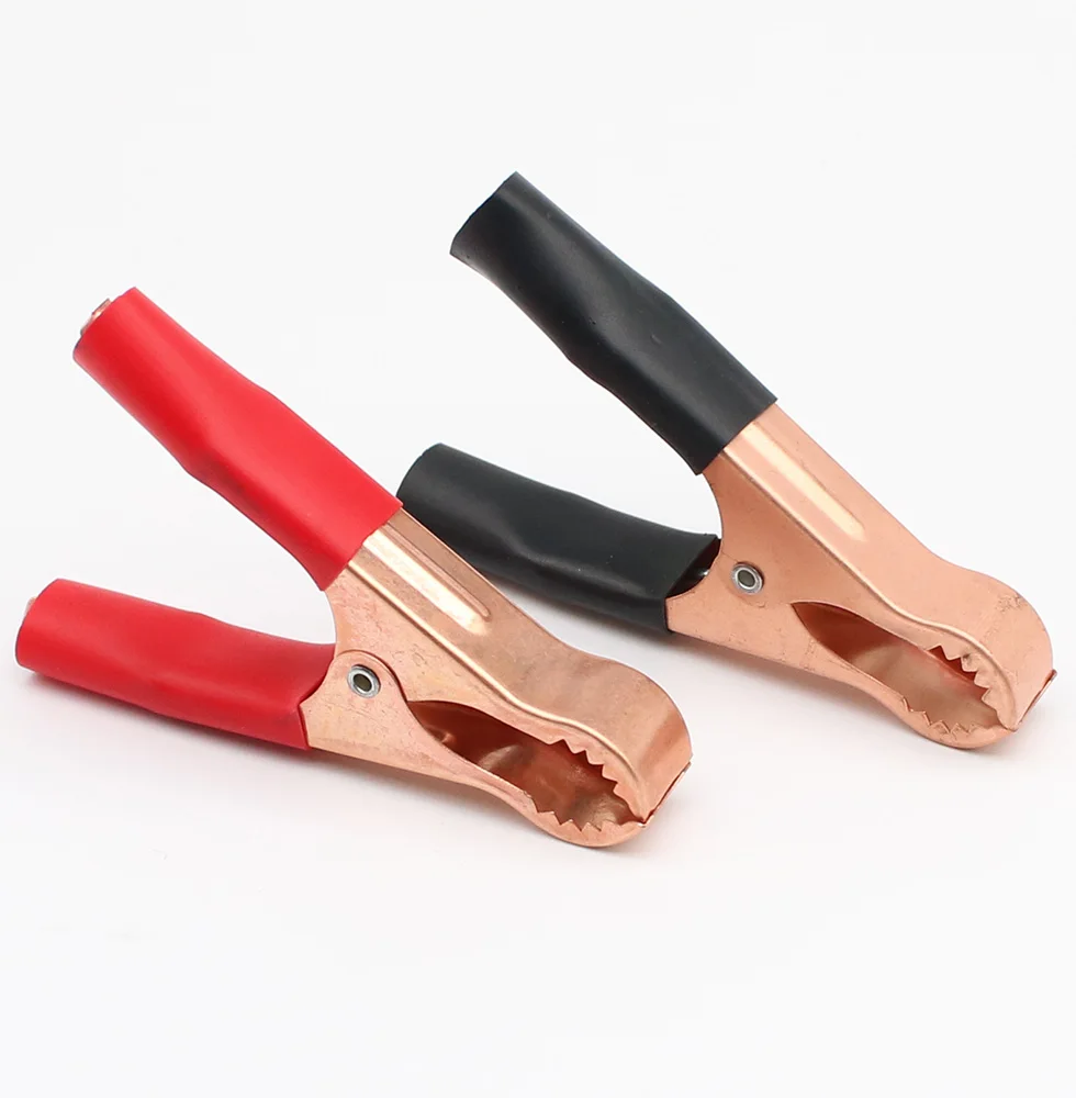 10 шт./лот изолированные зажимы типа крокодил пластиковая ручка кабельная