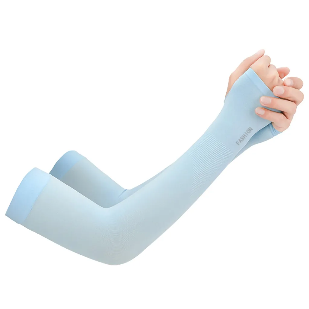 2PCS Sun Protection Cuff Sport Arm Sleeves UV Protect Anti-slip Basketball Armband Tattoo Cover gloves outdoor riding | Спорт и